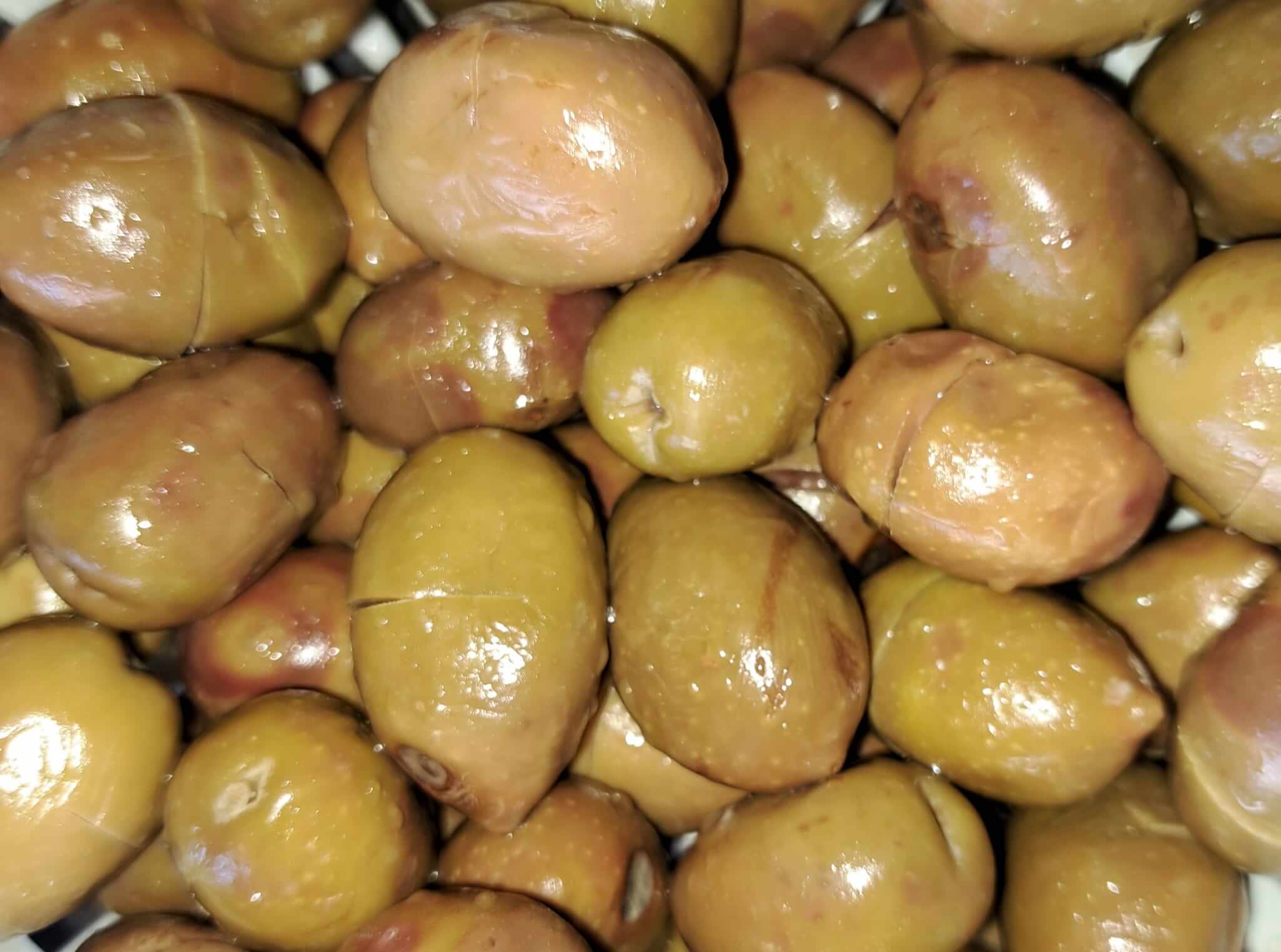 Olive Verdi Schiacciate